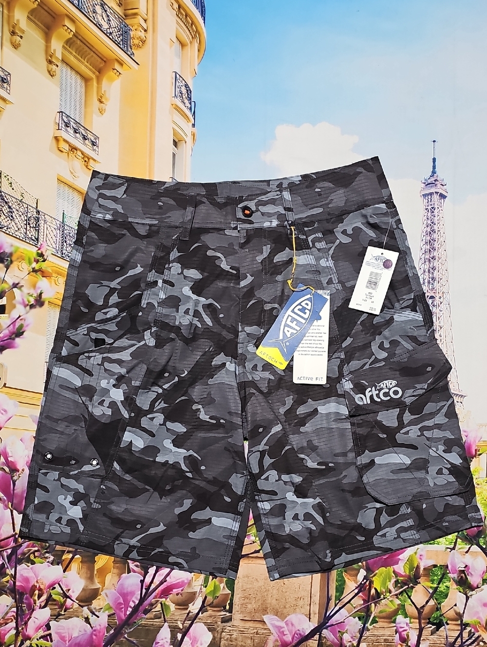 AFTCO Camo Fishing Shorts‎ Size 30 New